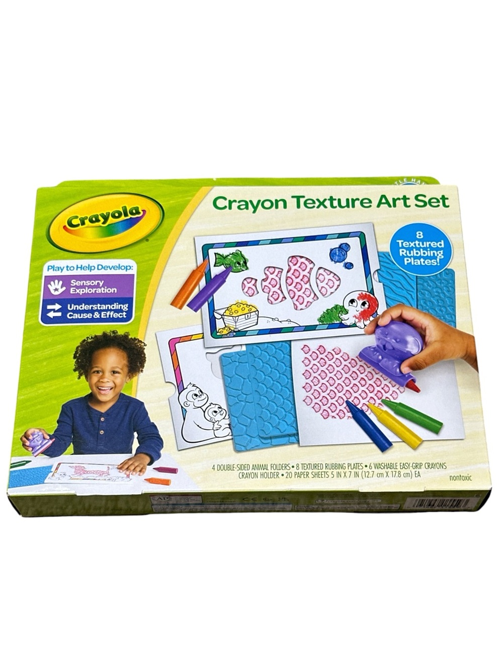 Crayola Crayon Texture Art Set - Green and‎ Blue Accents